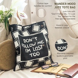 Jute Cottage Dont Follow Me Tote Bag D-257